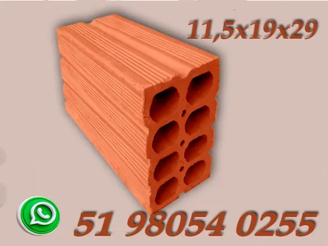 Tijolos 8 Furos 11,5x19x29