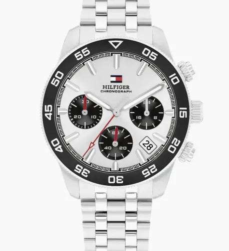 Relógio Tommy Hilfiger TH85 Chronograph Masculino em Aço Prateado