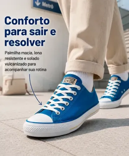 Tênis All Star Converse Chuck Taylor Azul 39 Original Novo Caixa