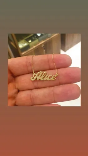 Colar Personalizado Nome 5 Letras Ouro 18k