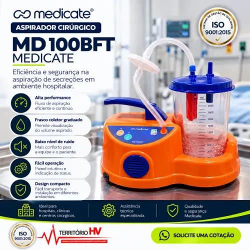 Aspirador Cirúrgico MD 100 BFT MEDICATE