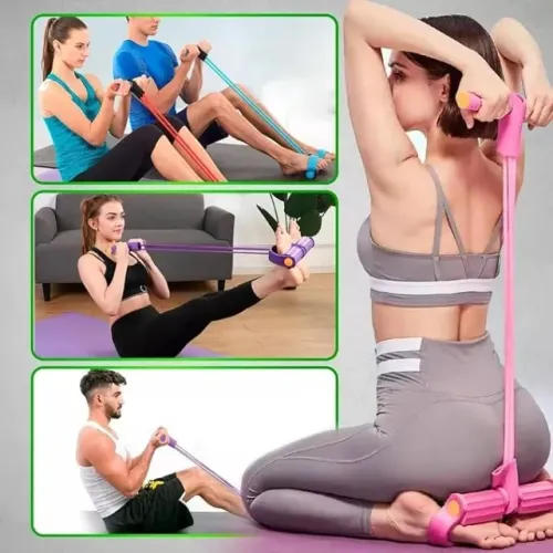 Extensor elástico ideal para treino em casa, perfeito para quem quer manter o corpo ativo