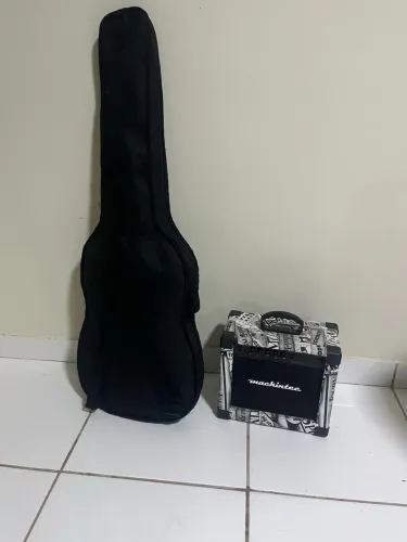 Guitarra com Capa e Amplificador - Kit Completo