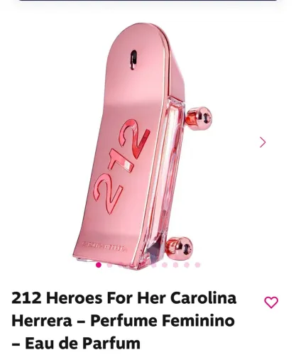 Vendo perfume. 212 Heroes For Her Carolina Herrera - Perfume Feminino - Eau de Parfum