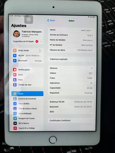 iPad 4 gold em perfeito funcionamento 