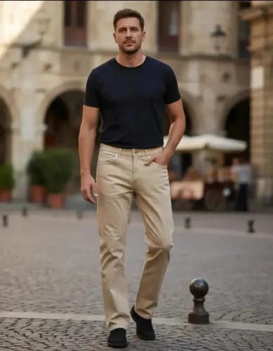 Calça Jeans Masculina Tradicional Reta