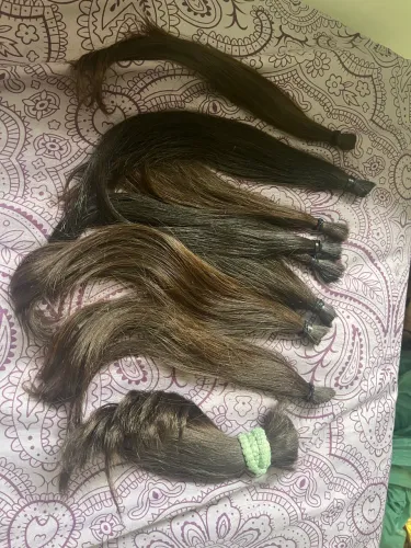 Cabelo humano castanho 170g