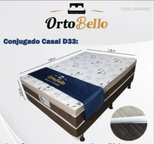 Cama Box Casal D33 Ortobello - Entrega Rápida!