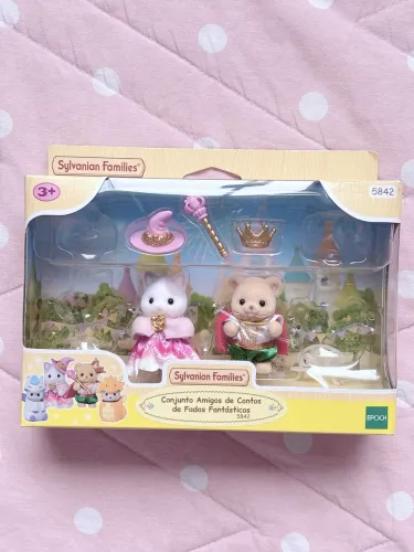 sylvanian families gatinha latte e ursinho biscoito