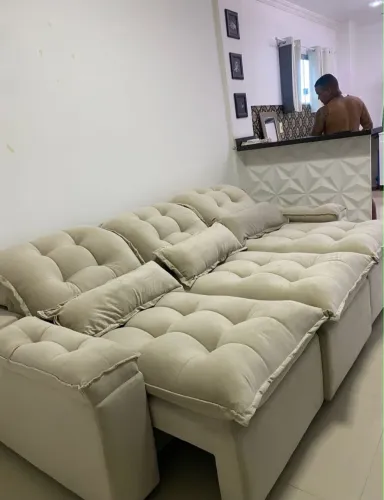 SOFÁ RETRÁTIL RECLINÁVEL DE LUXO + ENTREGA GRÁTIS