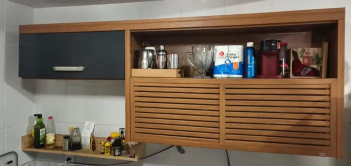 Armário Aéreo Nesher Princesa 100% MDF com Porta Ripada