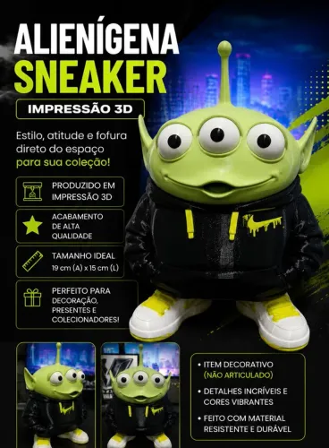 Alienígena Sneaker - Impressão 3D | Colecionável | Vertik3D
