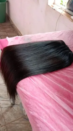 Cabelo humano 60 cm já na tela são duas telas 