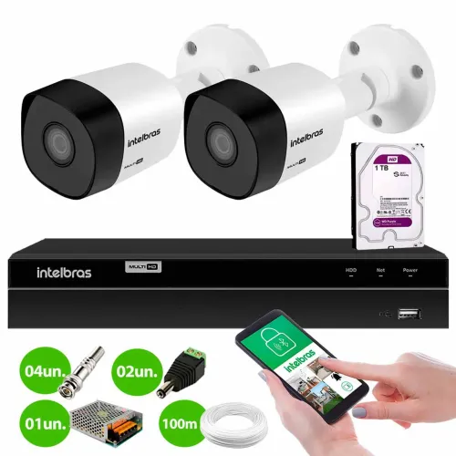 Kit 02 câmeras Intelbras