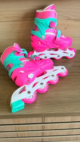 Kit Patins In-Line Infantil 30-33 + Kit de Segurança Completo (Novo)