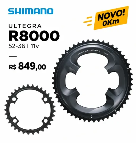 Par Coroas Shimano Ultegra R8000 52/36 11v Novas 0Km