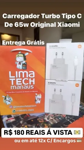Carregadores Originais da Xiaomi entrega grátis 