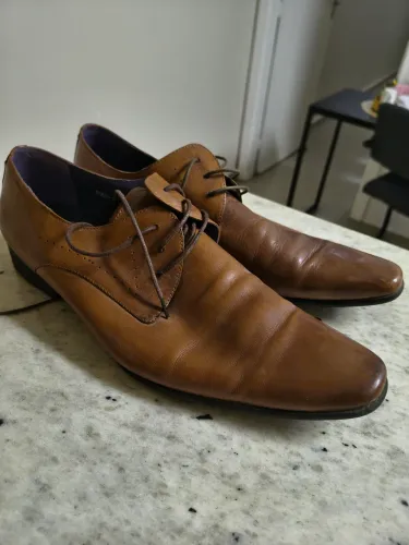 Sapato social Couro Legítimo Marrom 45/46