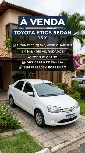 Toyota Etios X Sedan 1.5 Flex 16V 4P Aut. 2017