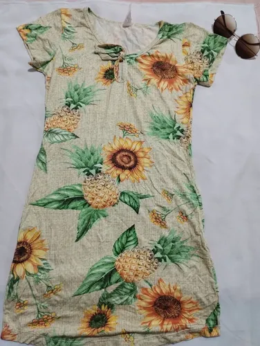 Vestido curto estampado
