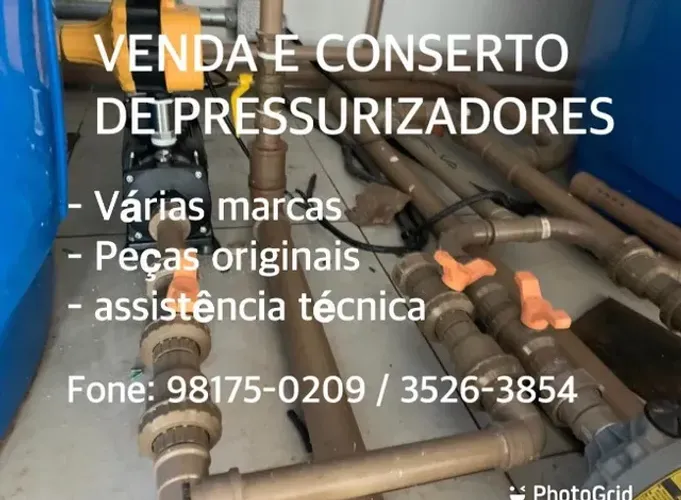 Conserto de bomba pressurização e piscina
