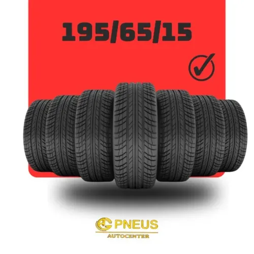Pneus 195/65 R15 semi novo com muita borracha vem pra AG pneus