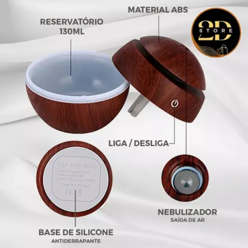 Difusor Ultrassônico E Umidificador Aromatizador