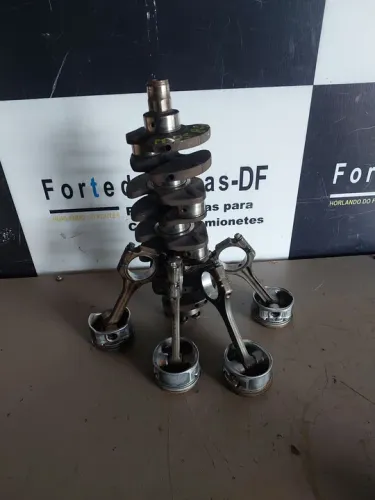Eixo Virabrequim 0,25 BielAnéis Pistão Anéis Stander Do Gol Voyage Saveiro G6 Fox Polo 1.6