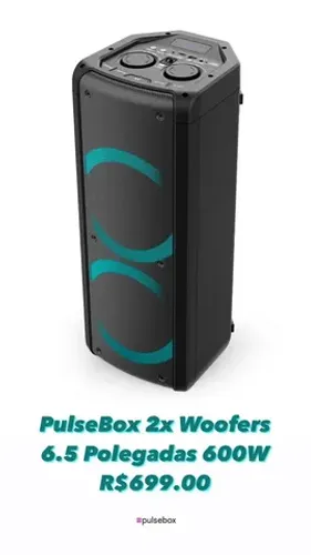 Caixa de Som Pulse Box 2x Woofers 6.5 Polegadas 600W Pulse - SP504