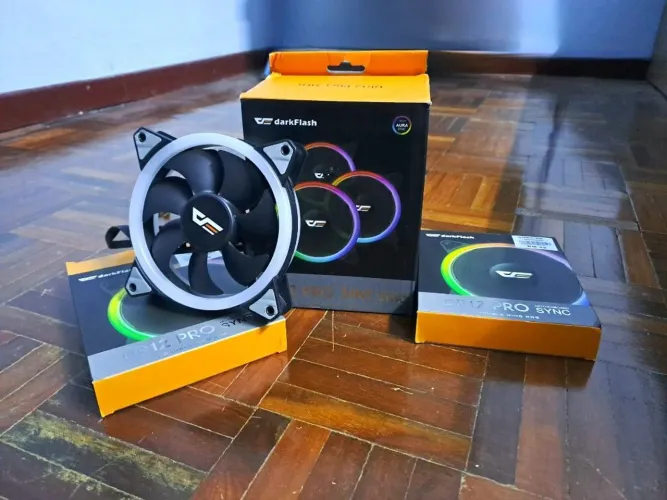 Kit com 7 fans AIGO DARKFLASH DR12 PRO - LEIA A DESCRIÇÃO