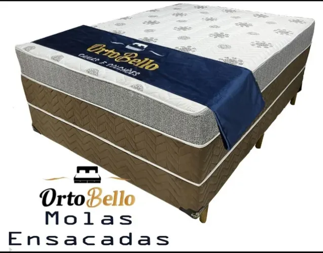 CAMA BOX CASAL MOLAS ENSACADAS 