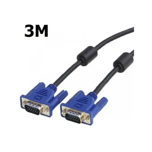 Cabo Vga vga 3 metros para Monitor Lcd Pc Tv Projetor Blindado