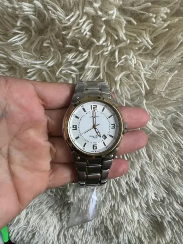 Orient prata com dourado- original, prova dágua e com garantia da autorizada 