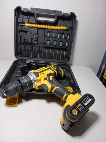 Promoção Parafusadeira 2 baterias 20v com acessorios 