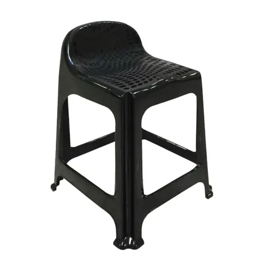 Banqueta De Plástico, Reforçado, com encosto Confortável