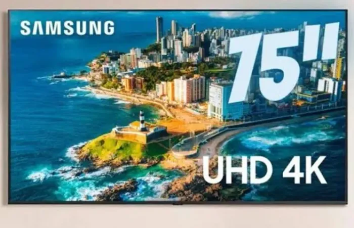 Smart TV 75 Samsung CU7700 | Lacrado Novo | Loja Fisica