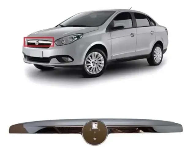 Friso Grade Radiador Dianteiro Grand Siena Fiat 2012 a 2021 Ref.100201011