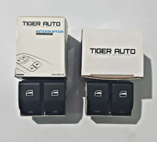 Botão de Vidro Elétrico para o VW Gol G4, G5 e Fox - Duplo (Temos 1 e 2 Estágios)