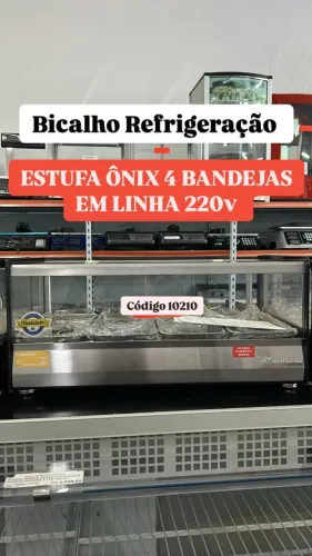 ESTUFA ONIX 4 BANDEJAS EM LINHA 220V NOVA