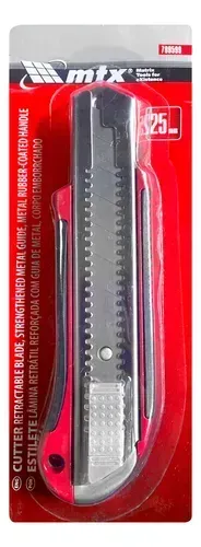 ESTILETE MTX 25MM LAMINA RETRATIL PONTA DE METAL REFORCADO