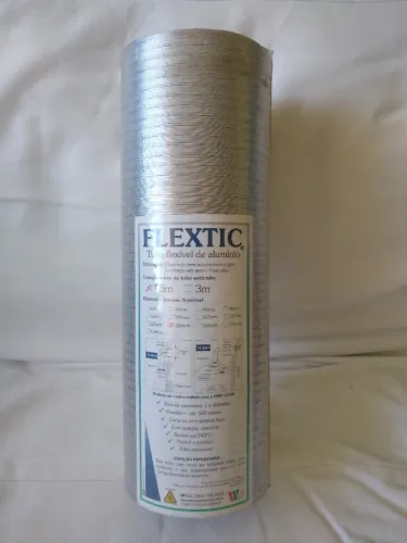 Tubo flexível novo lacrado para chaminé ou exaustor em alumínio Flextic
