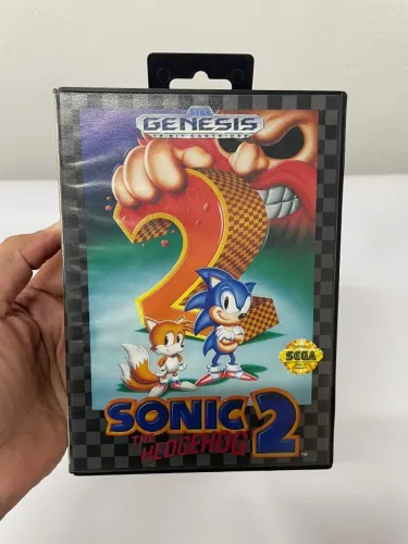 Cartucho Sonic The Hedgehog 2 - Mega Drive - Sega Com Caixa e Manual