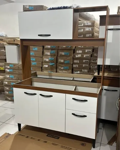 Cozinha Compacta 4 Portas 1 Gaveta 1 Nicho - (Edição Limitada) - SEM TAMPO