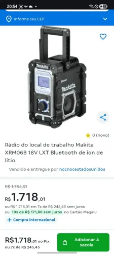 Caixa de som da makita em ótimo estado