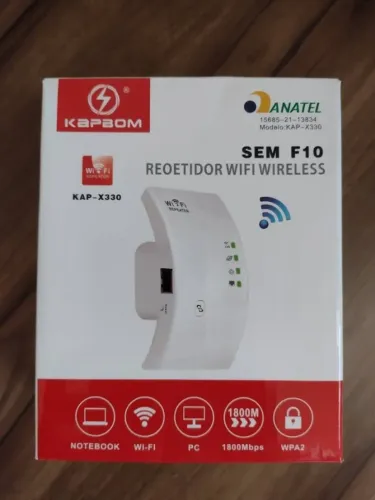 REPETIDOR Wi-Fi KAPBOM KAP-X330 - SINAL POTENTE EM TODOS OS CANTOS! ?