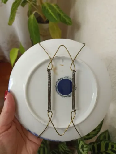 kit com 5 ganchos ou suportes para prato de parede tamanho pequeno