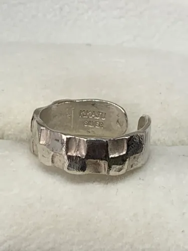 k.kaju silver anel de prata regulável