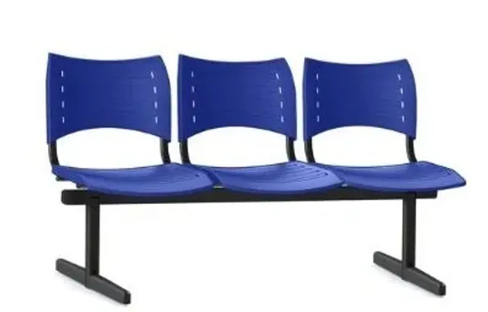 Conjunto de Cadeiras para Recepção - 3 Lugares