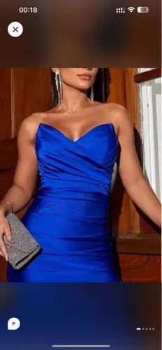 Vestido azul tomara q caia de festa/balada Tam.38