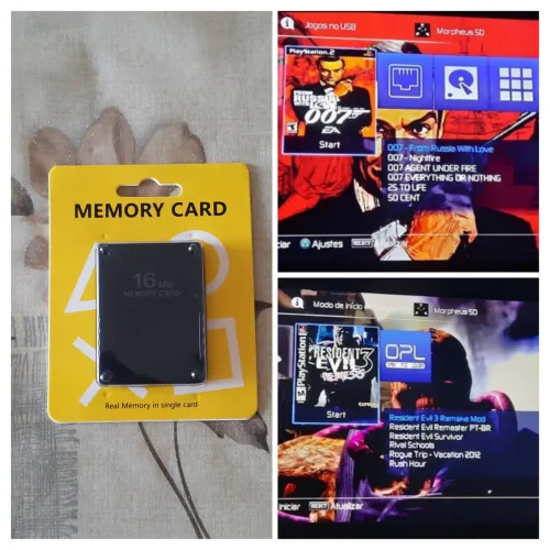 Memory Card PS2 16MB Novo<br>Chamar no zap *0